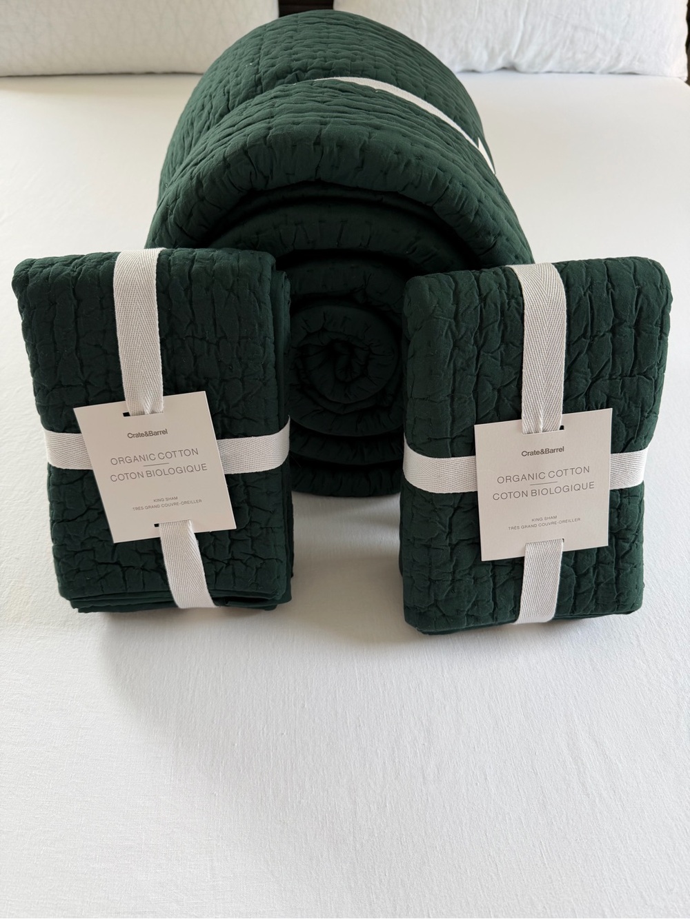 Crate & Barrel Organic Cotton Quilt Set